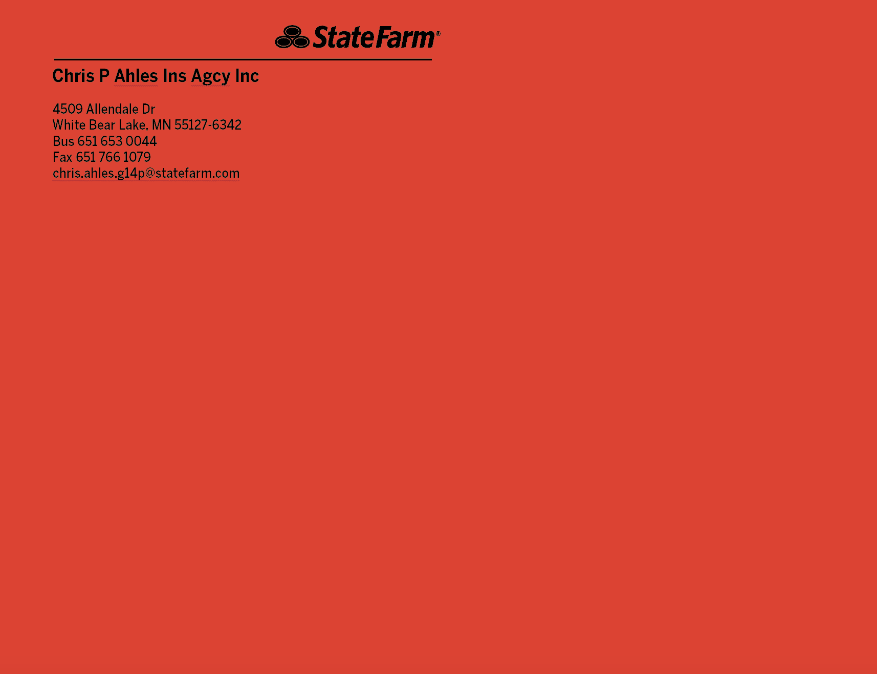 State Farm 10x13 Red peel and seal